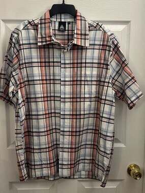Firefly Men's Short Sleeve Plaid Button Down  Shirt
X-large